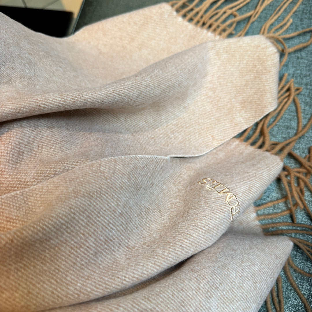 Scarf 190 CM Pastel Pink Wool Cashmere