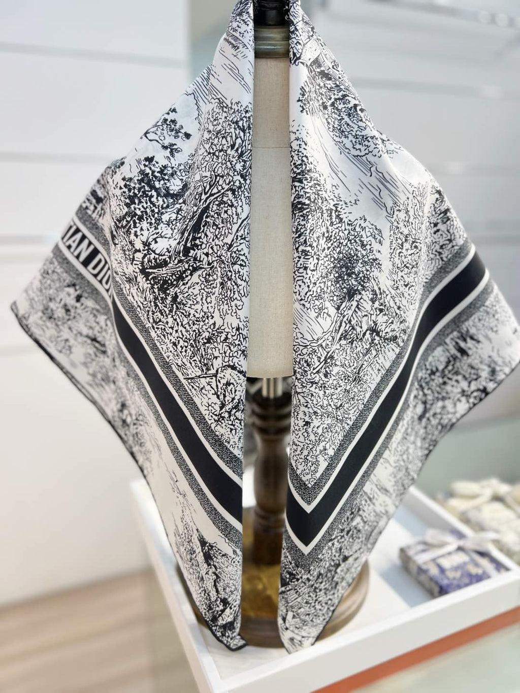 CD 26s Scarf 90cm In Silk 198369