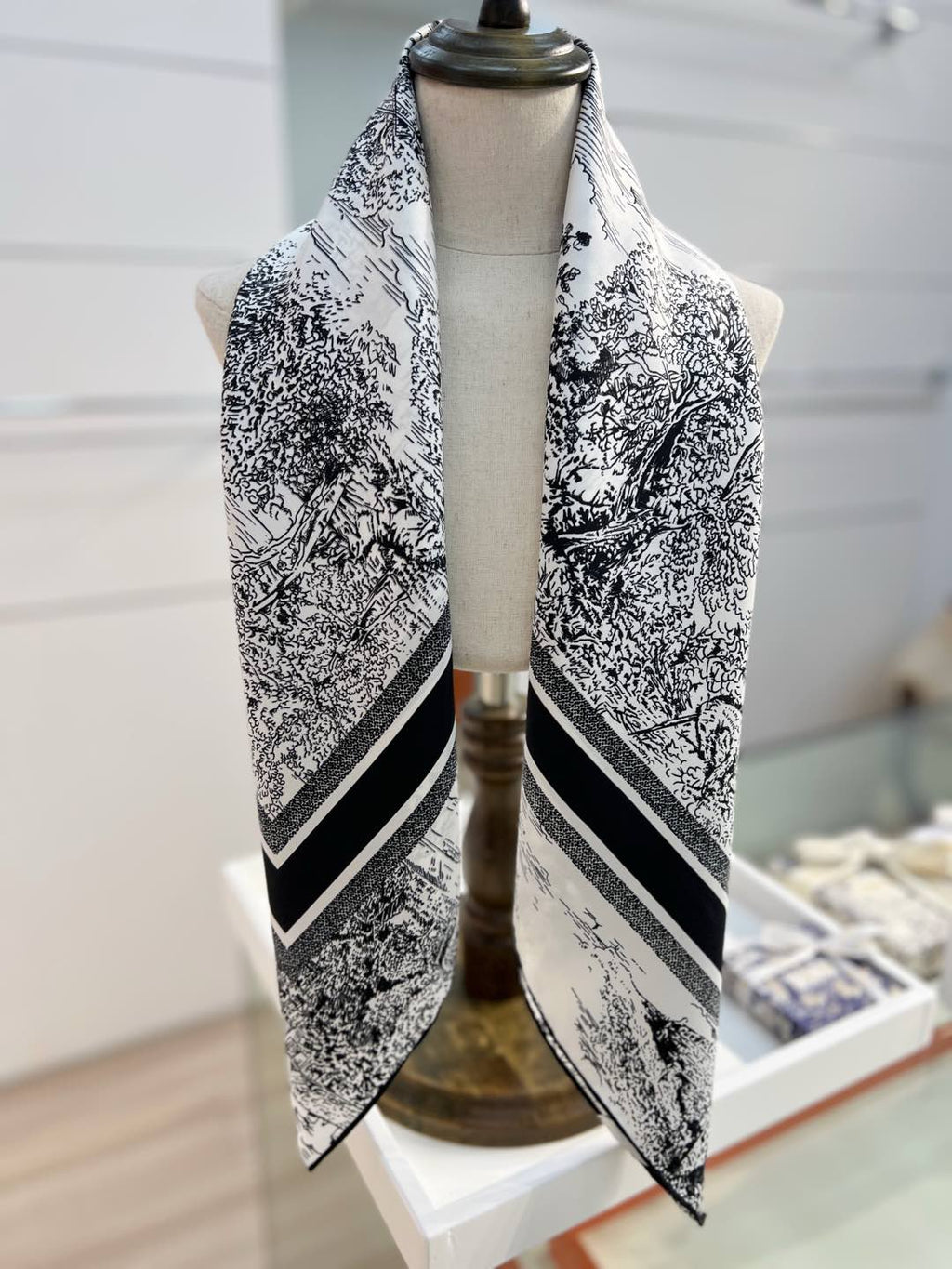 CD 26s Scarf 90cm In Silk 198369