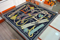 HM 26s Knitting Scarf 90 Navy Blue Colorful Mulberry Silk 148055