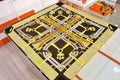 HM 26s Double-sided Scarf 90 Yellow Brown Colorful Mulberry Silk 152282