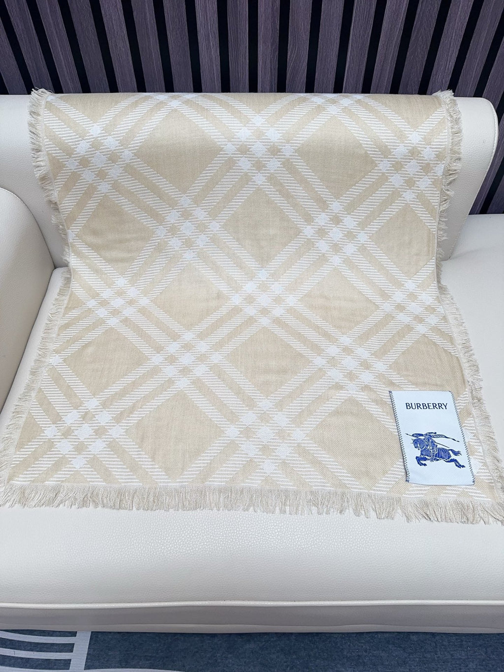 BBR Double-Sided Scarf 190CM Light Beige Cashmere 293317