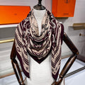 HM Grand Apparat Bandana Shawl 140x140cm Cream Burgundy Cashmere Silk 212702