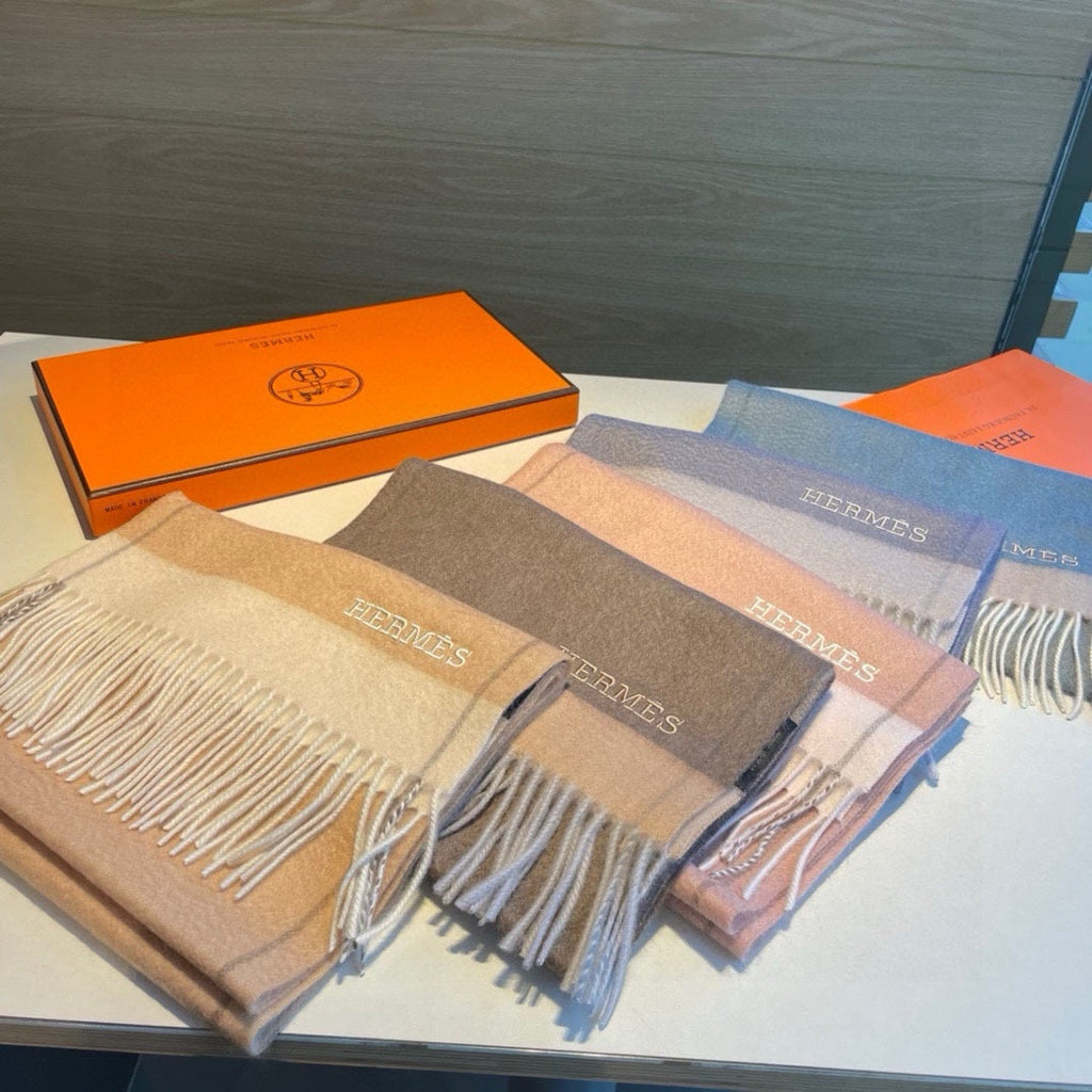Scarf 180 CM In Brown Mix Beige Cashmere  398203