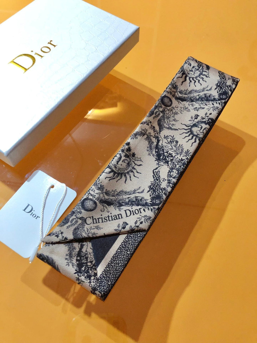 CD 26s Scarf 105cm In Silk 314837