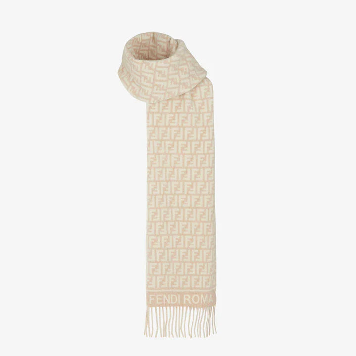 FF 200CM Scarf Beige Wool Cashmere 103255