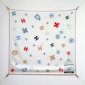 CC 25 Scarf 90CM In White Colorful Cashmere 293046