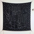 CC 25 Scarf 140CM Black Cashmere 293077