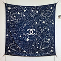 CC 25 Scarf 140CM Dark Blue Colorful Cashmere 293080