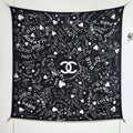 CC 25 Scarf 140CM Black White Cashmere 293081