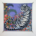 HM Tiger in Full Bloom 90 CM Light Purple Colorful Cashmere and Silk 293066
