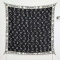 CC 25 Scarf 140CM White Black Cashmere 293084