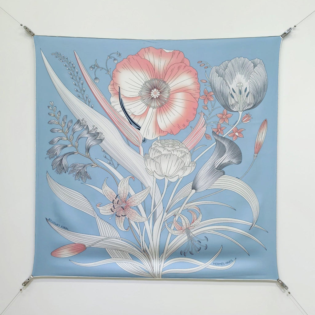 HM Eternal Bouquet 90 CM Light Blue Colorful Cashmere and Silk 293074