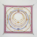 GG Belt Print Cashmere Ivory Pink Silk 145789
