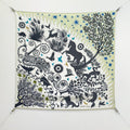 HM Sous le Charme d'Orphee Detail Scarf 90 Black Colorful Twill Silk 194444