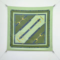 GG Double-Sided 90x90cm Green Colorful Twill Silk 194451