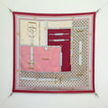 GG Double-Sided 90x90cm Red Colorful Twill Silk 194455