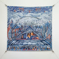 HM City of Light Scarf 90x90 Blue Colorful Twill Silk 198476