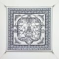 HM La Etriers Remix Bandana Scarf 90x90cm Black White Twill Silk 303276