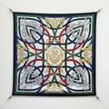 HM Harnais Legendaire Scarf 90x90 Black Colorful Twill Silk