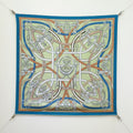 HM Harnais Legendaire Scarf 90x90 Green Colorful Twill Silk