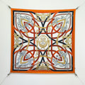HM Harnais Legendaire Scarf 90x90 Orange Colorful Twill Silk