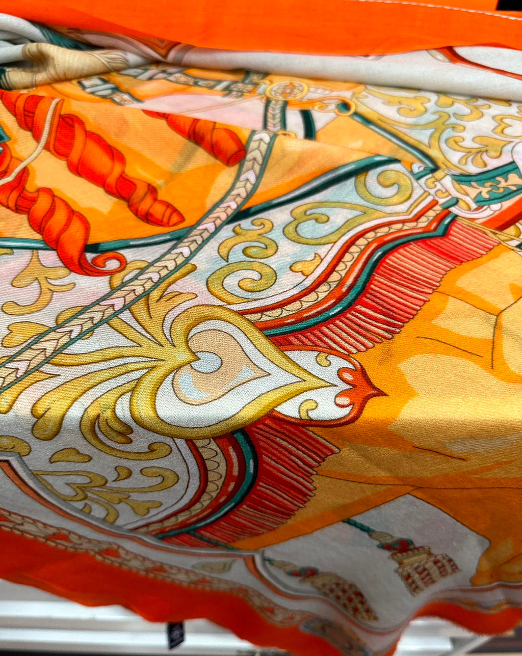 HM 25s Scarf 200cm Orange Beige Cashmere 976424