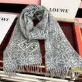 Loewe Anagram Scarf 180CM Grey Cashmere 153106