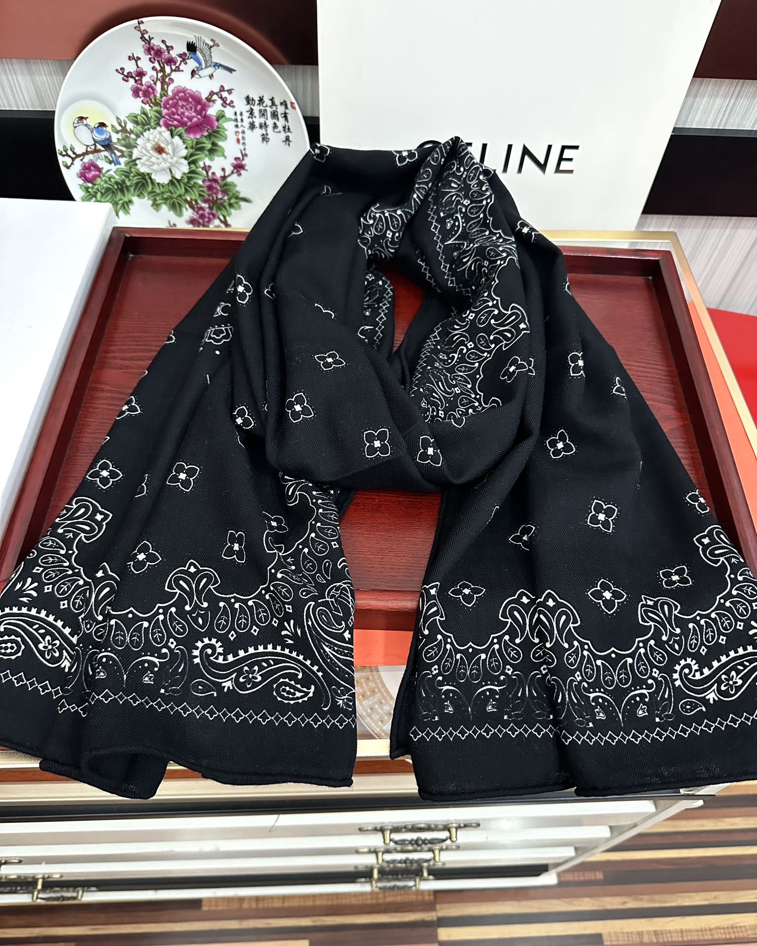CL Scarf 65x185cm Black Cashmere 286305