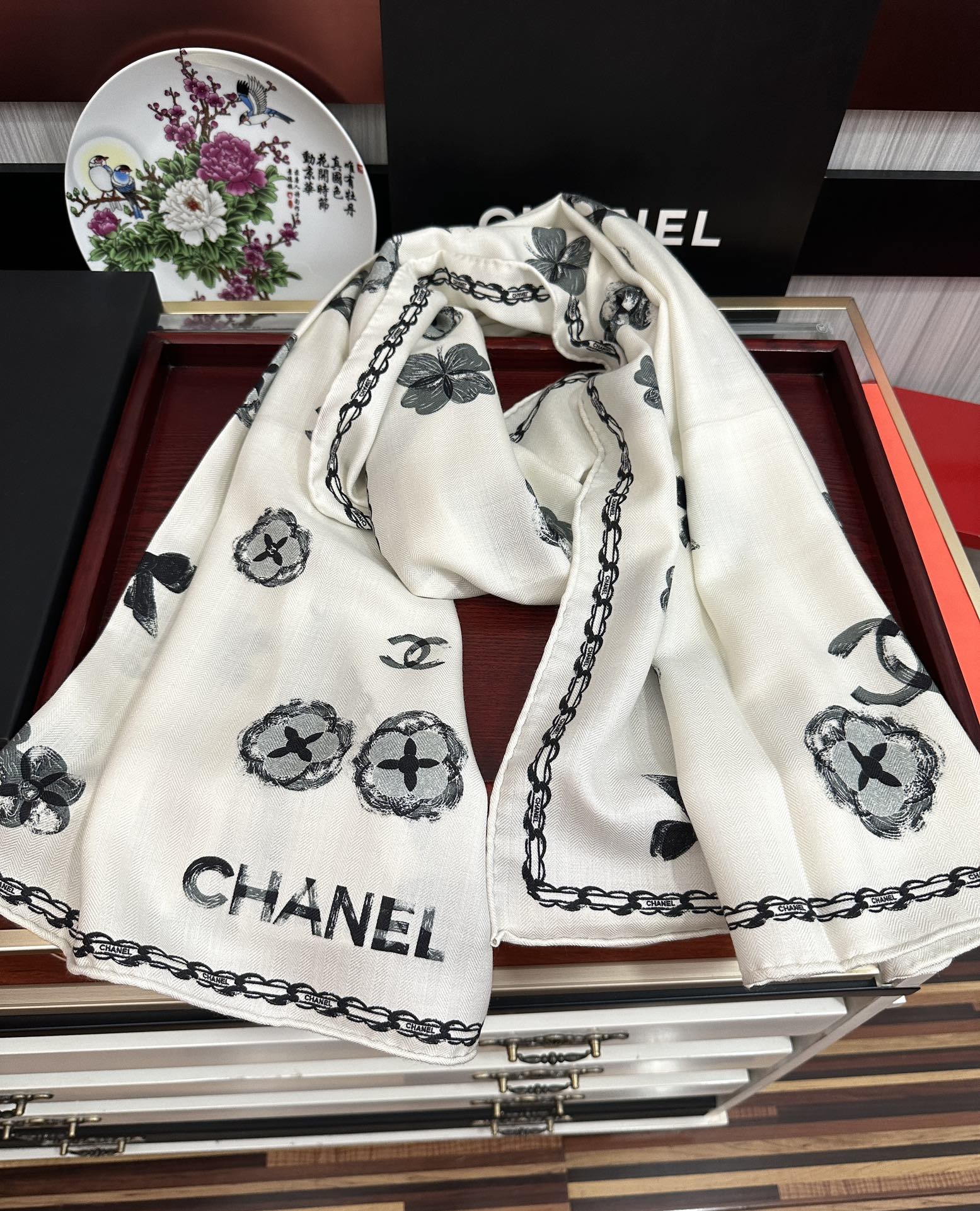 CC Scarf 65x185cm White Cashmere 286306