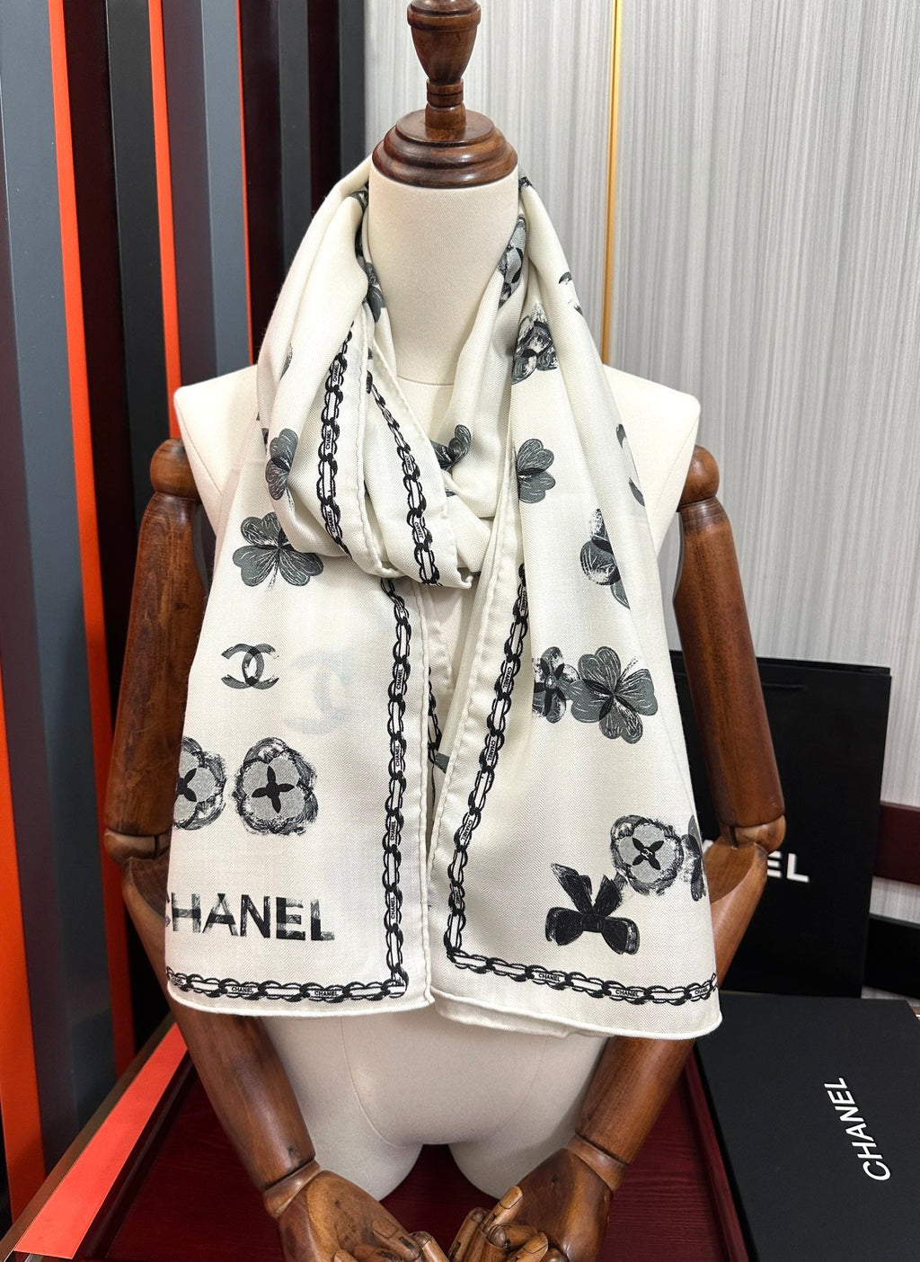CC Scarf 65x185cm White Cashmere 286306