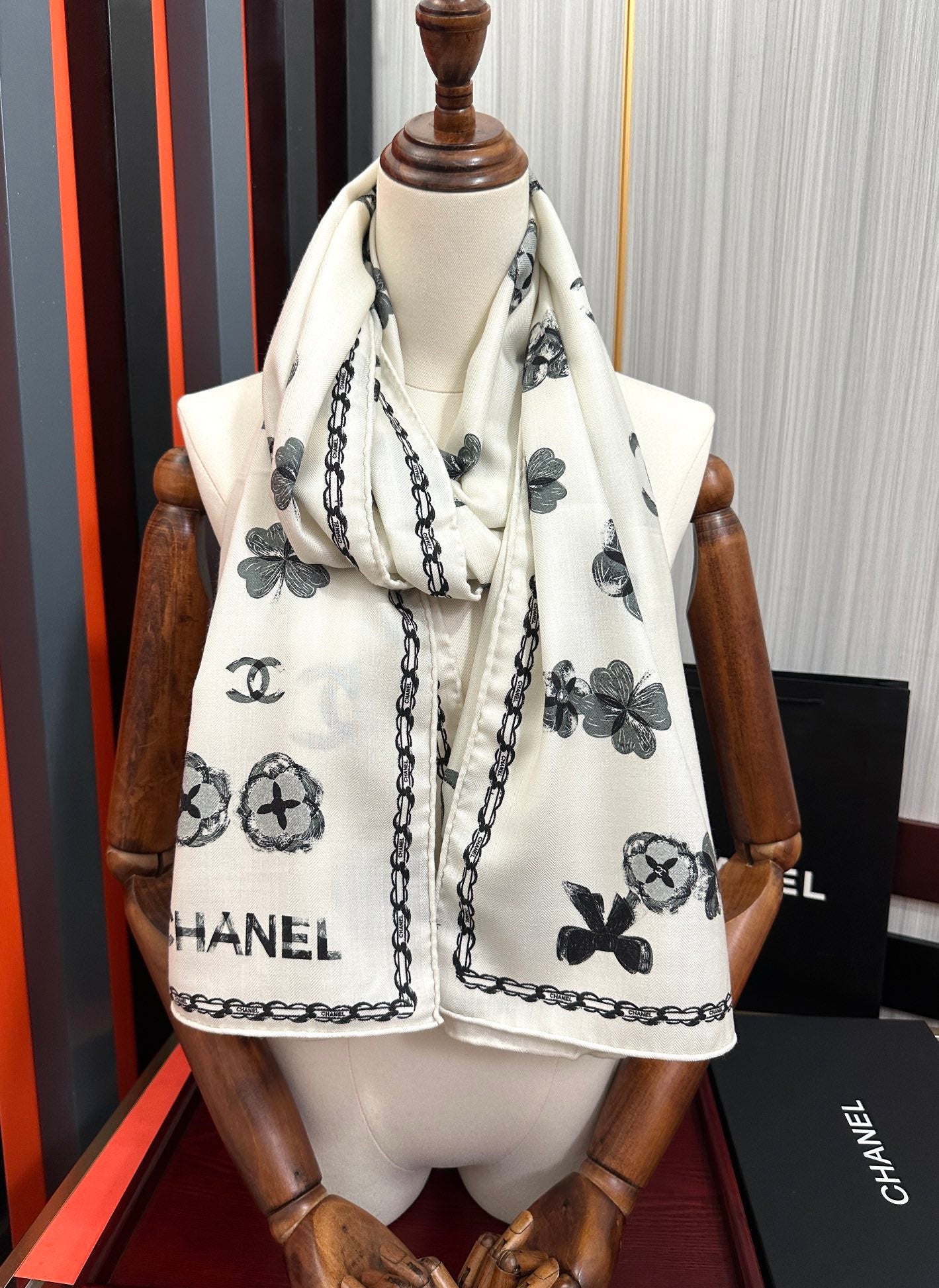CC Scarf 65x185cm White Cashmere 286306