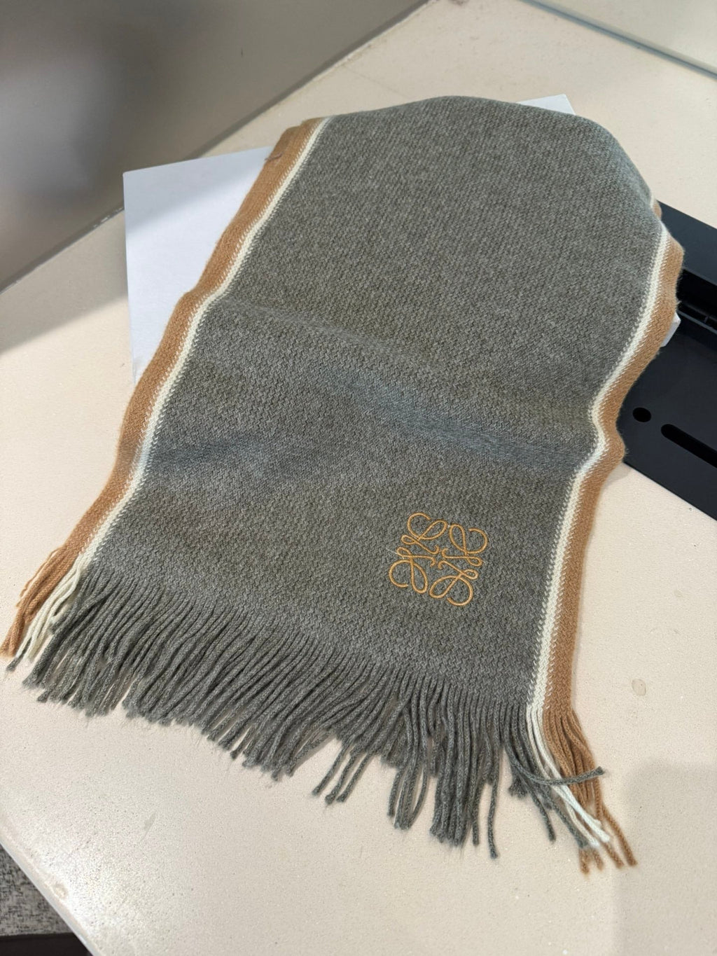 Loewe Scarf 180CM Dark Green Cashmere 968540