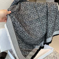Loewe Scarf 140CM Black Gray Cashmere 100112