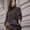 FF 140CM Two-tone Brown Black Wool 103678