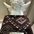 FF 210CM Scarf Black Mix Ivory Sheep Wool 100250