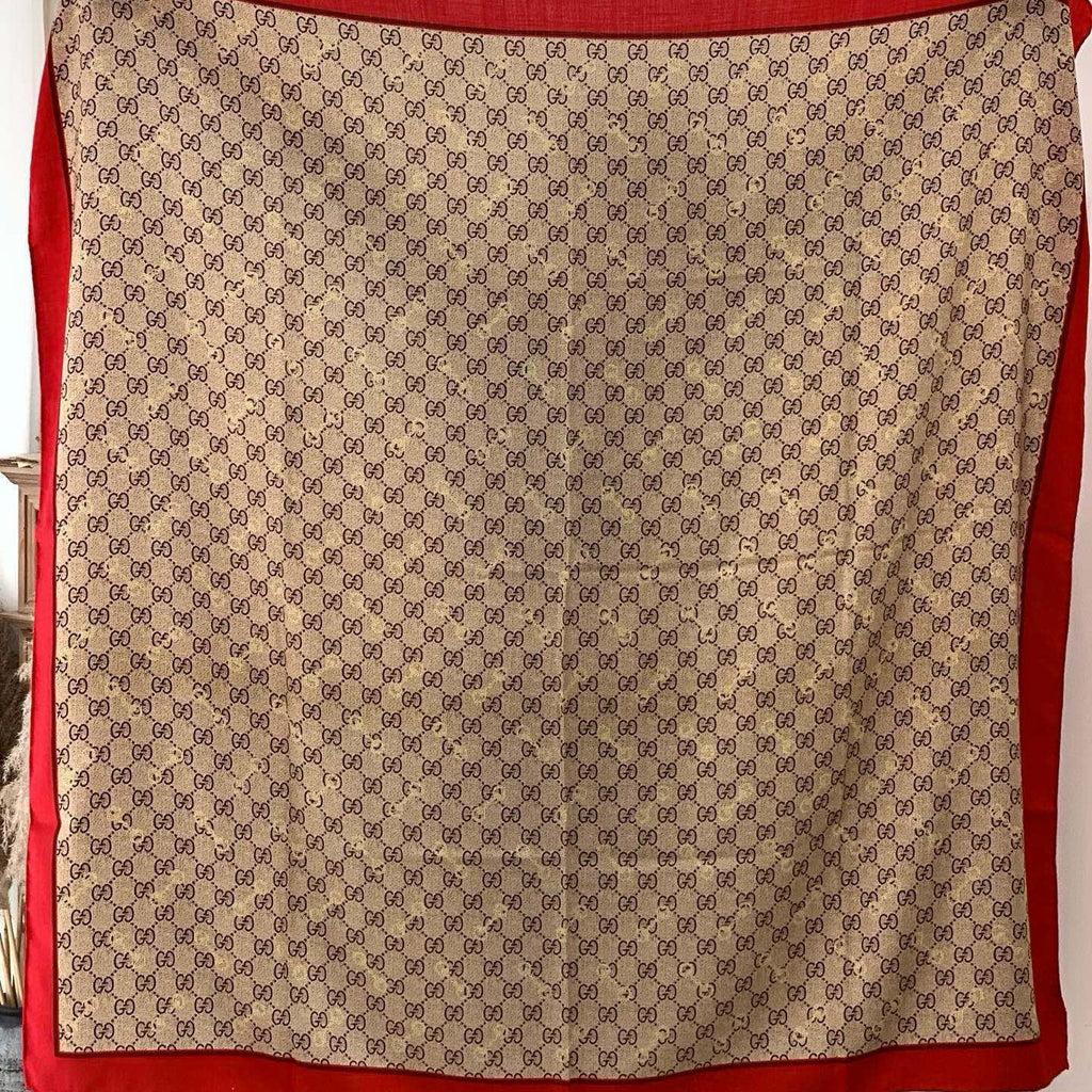 GG Classic 135CM Beige Red Cashmere 287699