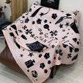 CC 25 Scarf 140cm Light Pink Black Cashmere 293180