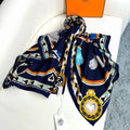 Harnais De Coeur Scarf  135 CM In Black Colorful Cashmere And Silk 381095