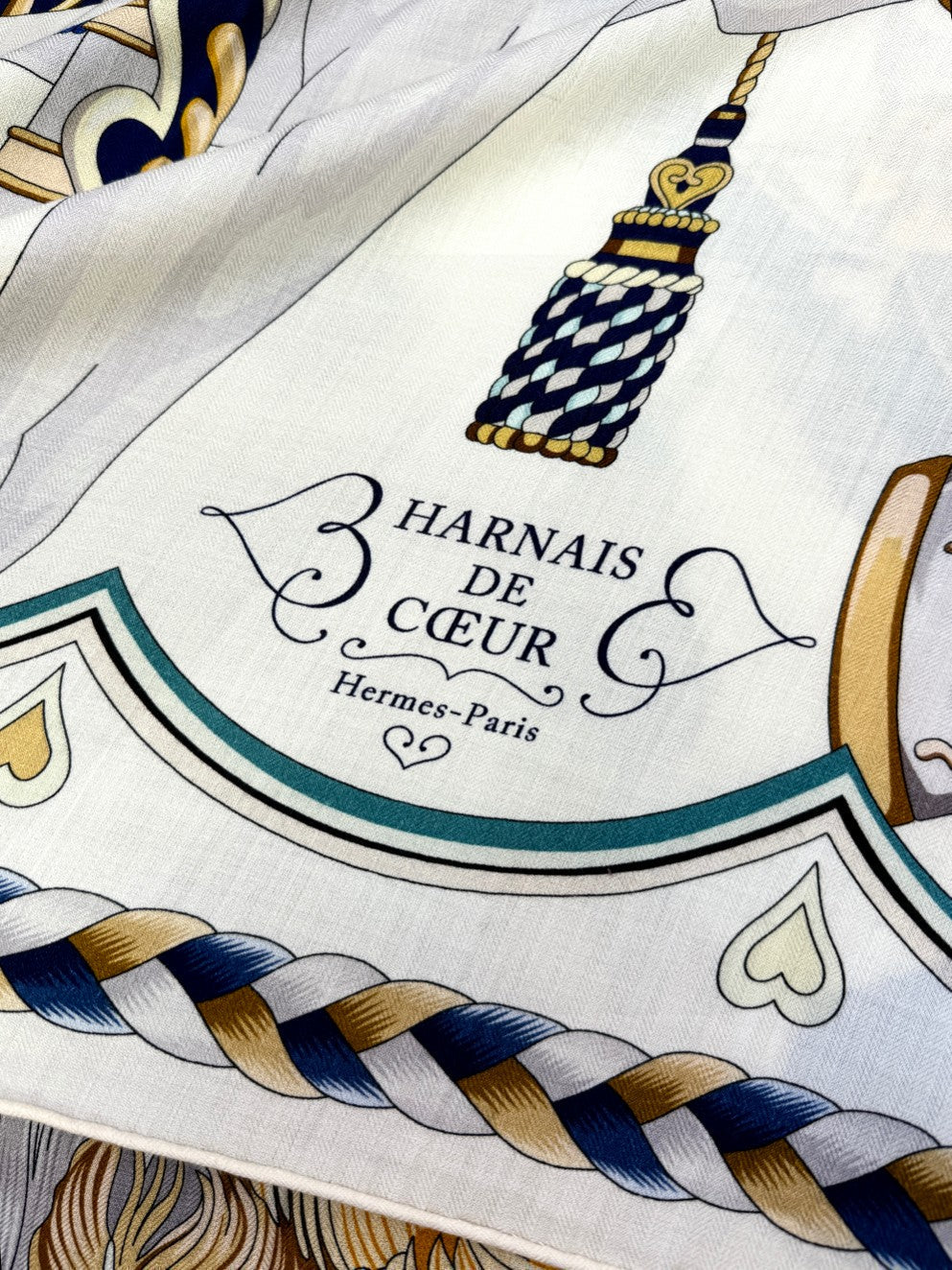 HM 26s Printed Square Scarf 135 In Cashmere And Silk 309423
