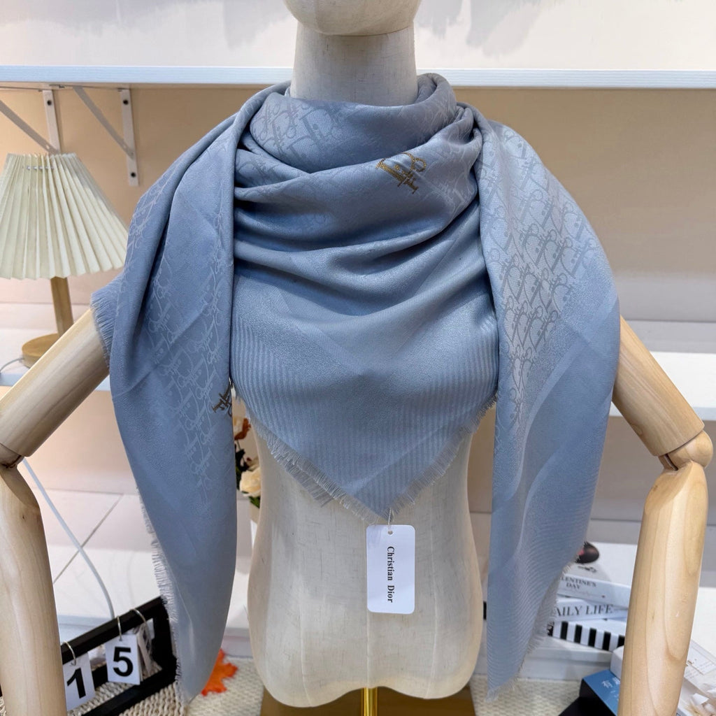 CD 26s Scarf 140cm In Cashmere Silk 281268