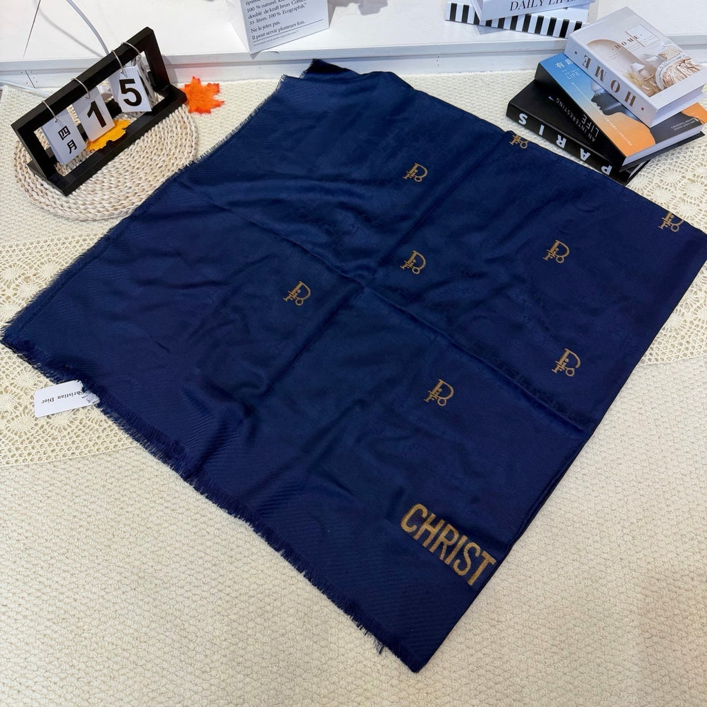 CD 26s Scarf 140cm In Cashmere Silk 281269