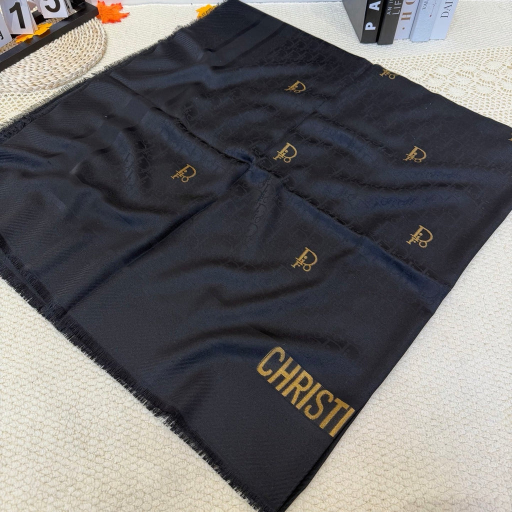 CD 26s Scarf 140cm In Cashmere Silk 281270