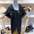 CD 26s Scarf 140cm In Cashmere Silk 281270