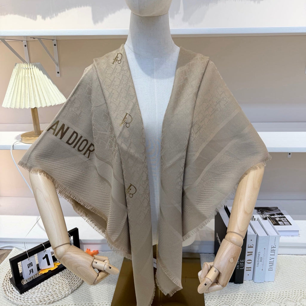 CD 26s Scarf 140cm In Cashmere Silk 281271