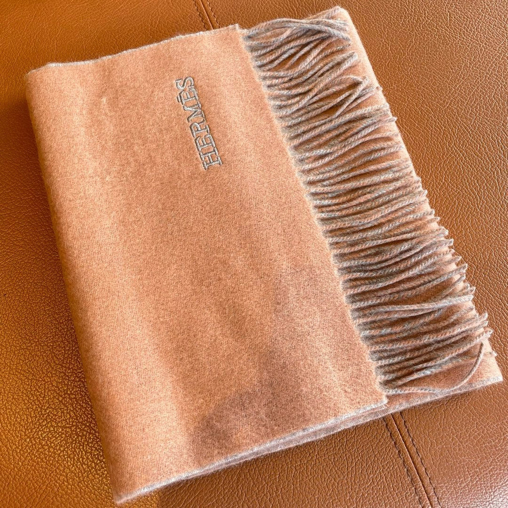 Scarf 180 CM In Pink Mix Grey Cashmere