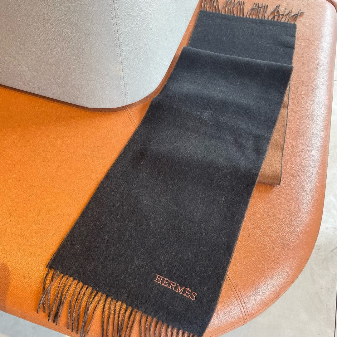Scarf 180 CM In Black Mix Brow Cashmere