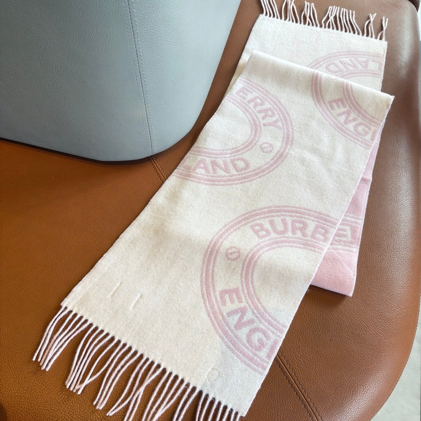 BBR Long Scarf 17CM Pink Calico Cashmere 150403