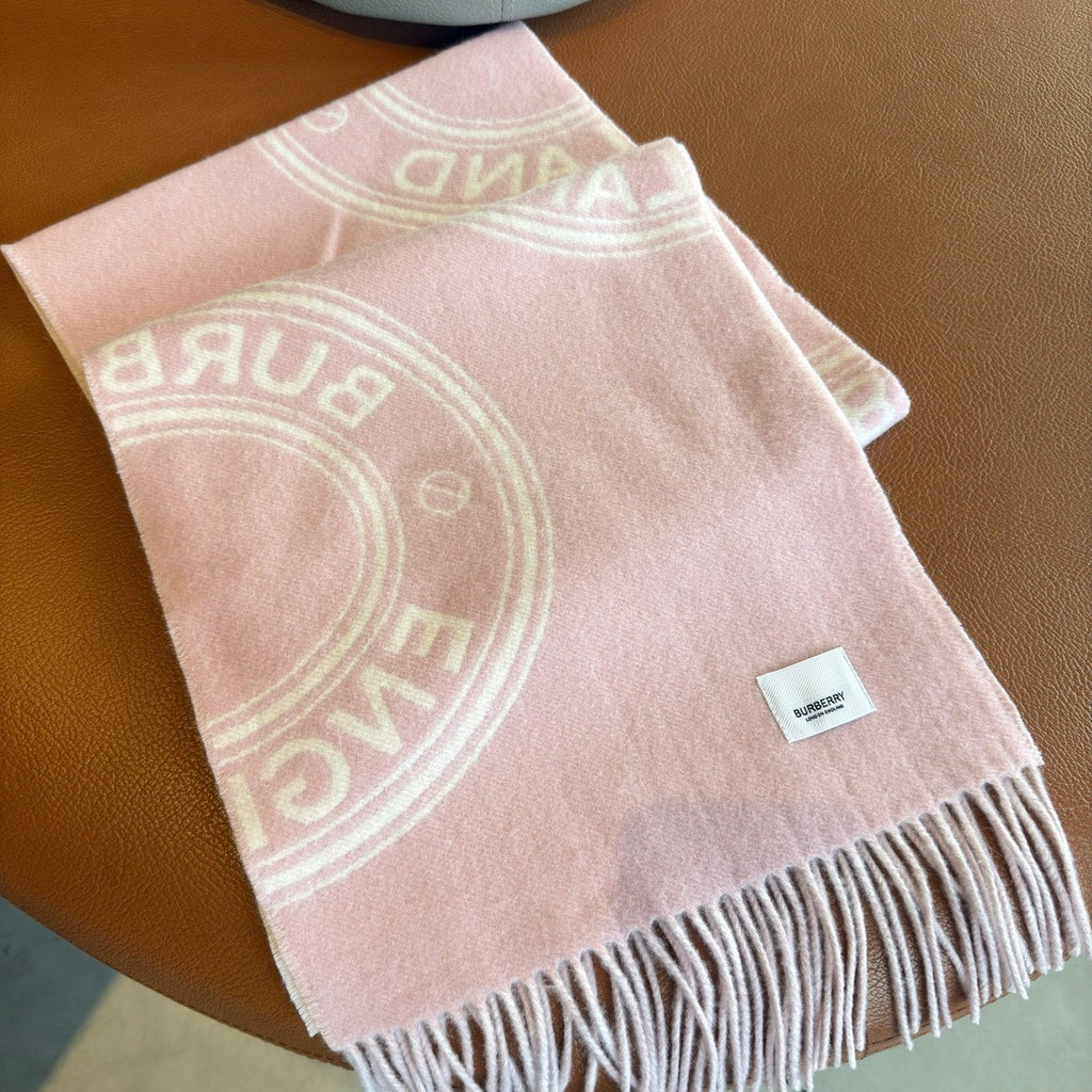 BBR Long Scarf 17CM Pink Calico Cashmere 150403