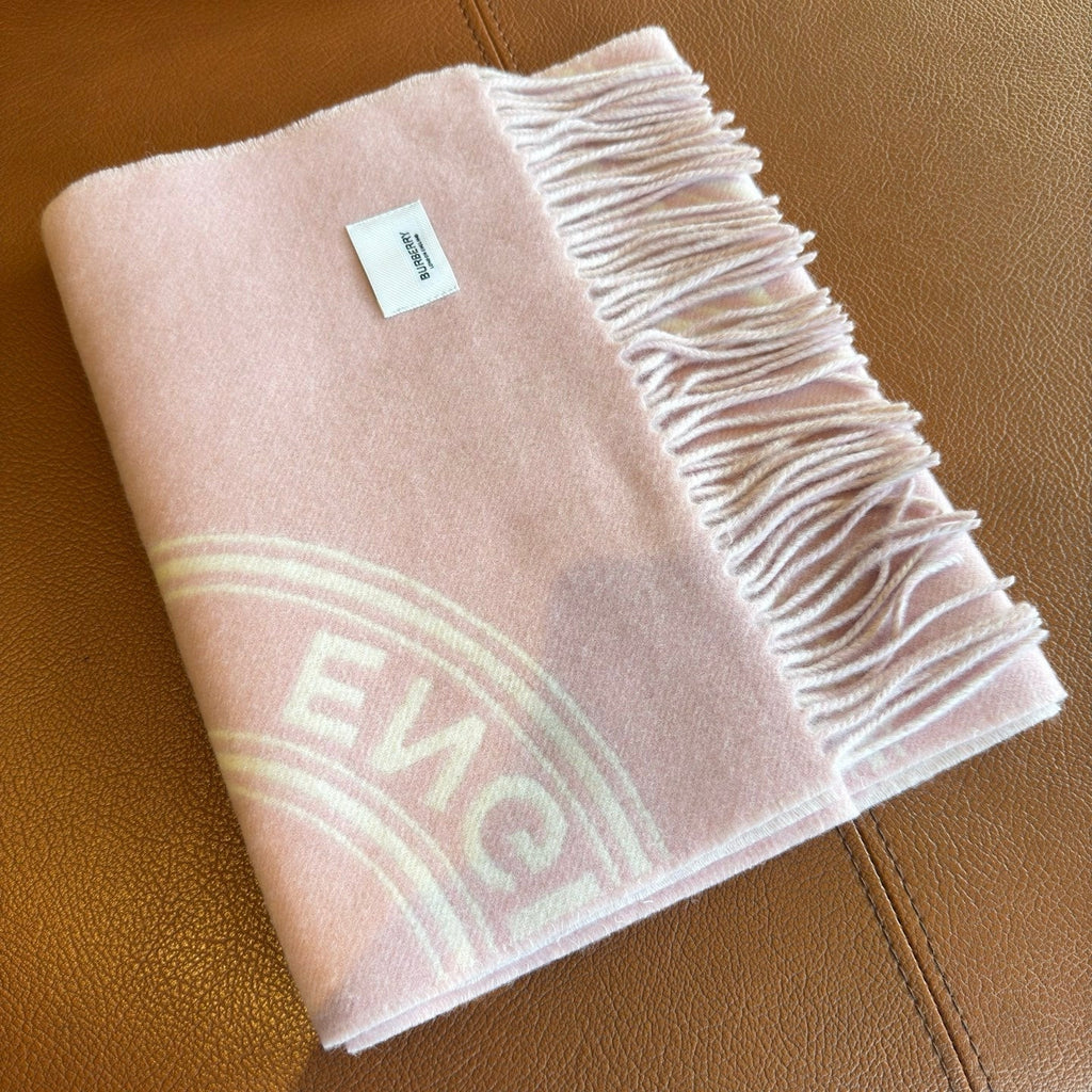 BBR Long Scarf 17CM Pink Calico Cashmere 150403